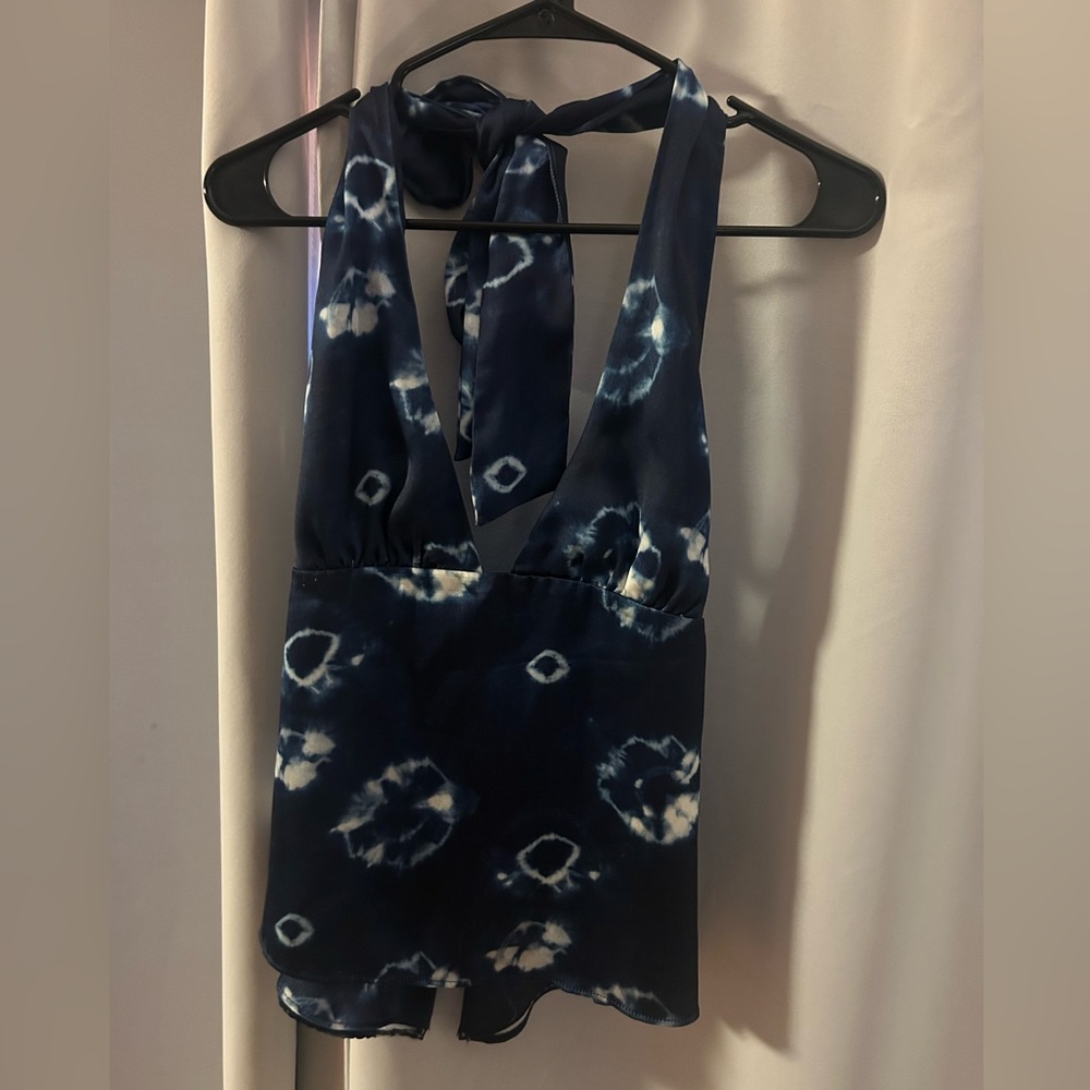Zara Satin Effect Halter Top
